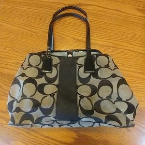 Authentic Signature black and grey Coach Purse